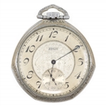 MENS ELGIN BASE METAL CASE POCKET WATCH