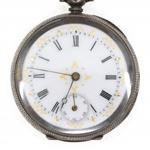 MENS .935 SILVER CASE POCKET WATCH