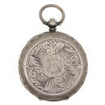 MENS .935 SILVER CASE POCKET WATCH