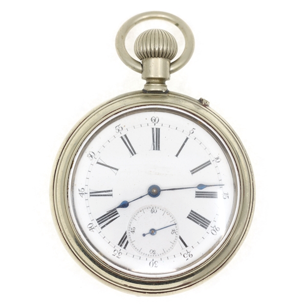 MENS PIONEER BASE METAL CASE POCKET WATCH