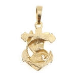 14K YELLOW GOLD EAGLE & ANCHOR PENDANT