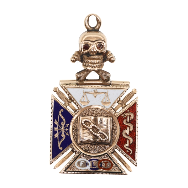 10K YELLOW GOLD I.O.O.F. FRATERNAL PENDANT/CHARM