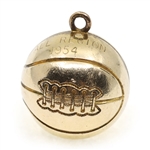 10K YELLOW GOLD BASKETBALL SPHERICAL CHARM