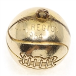 10K YELLOW GOLD BASKETBALL SPHERICAL CHARM