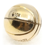 10K YELLOW GOLD BASKETBALL SPHERICAL CHARM