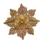 10K YELLOW & ROSE GOLD FLORAL BROOCH