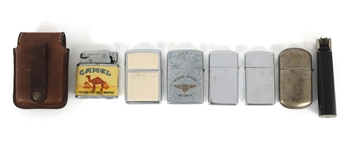 DECORATIVE CIGARETTE LIGHTERS & TOBACCO TIN