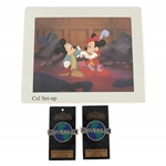 DISNEY STORE PROMOTIONAL KIT & NBC UNIVERSAL PATCHES