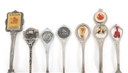 SOUVENIR SPOONS, LETTER OPENER, KNIFE, & BUTTON HOOK