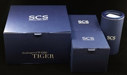SWAROVSKI CRYSTAL ENDANGERED WILDLIFE TIGER & PLAQUE