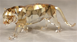 SWAROVSKI CRYSTAL ENDANGERED WILDLIFE TIGER & PLAQUE