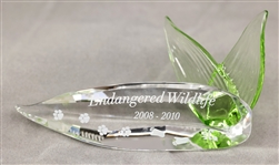 SWAROVSKI CRYSTAL ENDANGERED WILDLIFE TIGER & PLAQUE