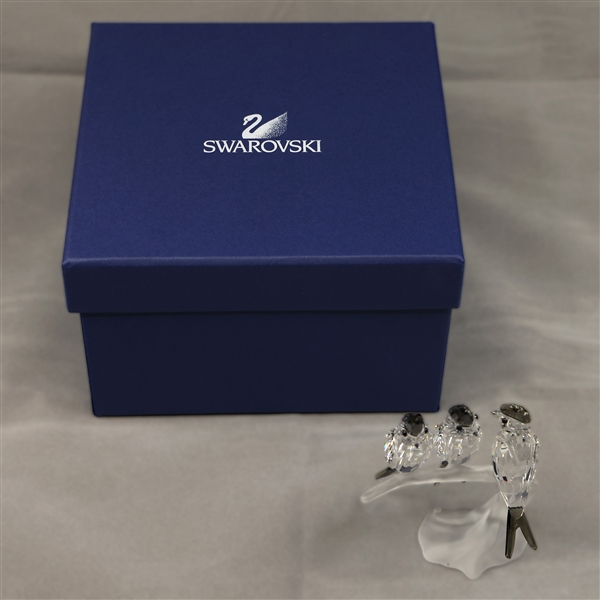 SWAROVSKI CRYSTAL SWALLOWS FIGURINE