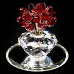 SWAROVSKI 2002 15TH JUBILEE VASE OF ROSES FIGURINE