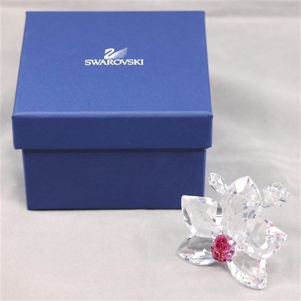 SWAROVSKI CRYSTAL ORCHID BLOSSOM FIGURINE