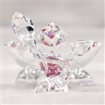 SWAROVSKI CRYSTAL ORCHID BLOSSOM FIGURINE