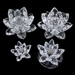 SWAROVSKI CRYSTAL WATERLILY FIGURINES & CANDLEHOLDERS