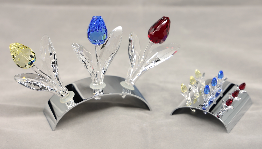 SWAROVSKI CRYSTAL TULIP FLOWER GROUPINGS