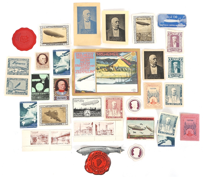 GRAF ZEPPELIN COMMEMORATIVE LOOSE STAMPS & SEALS