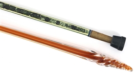 20TH CENTURY GLASS WALKING STICK & PEARLESCENT CANE