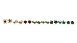 14K YELLOW GOLD CUBIC ZIRCONIA EARRINGS