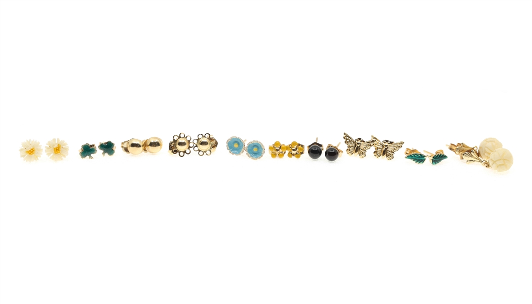 14K YELLOW GOLD FASHION EARRINGS