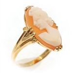 10K YELLOW GOLD CAMEO FASHION RING