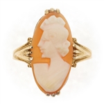 10K YELLOW GOLD CAMEO FASHION RING