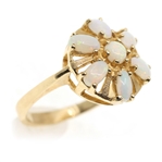 10K YELLOW GOLD OPAL FASHION RING