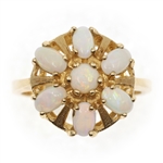 10K YELLOW GOLD OPAL FASHION RING
