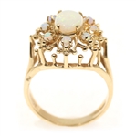 10K YELLOW GOLD OPAL COCKTAIL RING