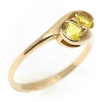 10K YELLOW GOLD YELLOW SAPPHIRE FASHION RING