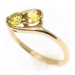 10K YELLOW GOLD YELLOW SAPPHIRE FASHION RING