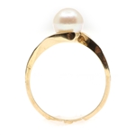 10K YELLOW GOLD PEARL FASHION RING