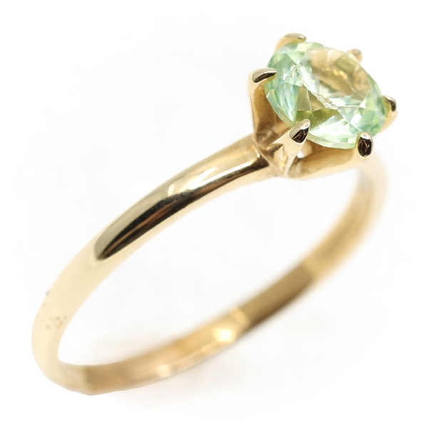 10K YELLOW GOLD GREEN SPINEL FASHION RING