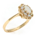 10K YELLOW GOLD OPAL FASHION RING