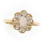 10K YELLOW GOLD OPAL FASHION RING