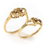 10K YELLOW GOLD DIAMOND FASHION RINGS