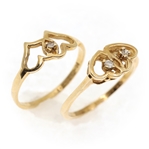 10K YELLOW GOLD DIAMOND FASHION RINGS