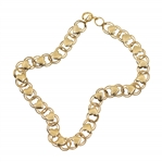 14K YELLOW GOLD HEART BRACELET
