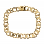 14K YELLOW GOLD HEART BRACELET