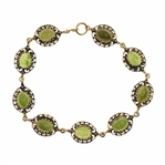 14K YELLOW GOLD SOFTSTONE FASHION BRACELET