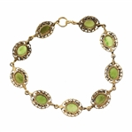 14K YELLOW GOLD SOFTSTONE FASHION BRACELET