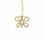 10K YELLOW GOLD BLUE SPINEL & RUBY FASHION NECKLACES