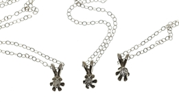 14K WHITE GOLD DIAMOND PENDANT & EARRING SETS - 0.27CTW