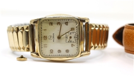 MEN'S HELBROS GOLD FILLED CASE MECHANICAL WRISTWATCHES