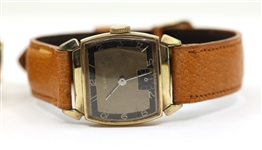 MEN'S HELBROS GOLD FILLED CASE MECHANICAL WRISTWATCHES