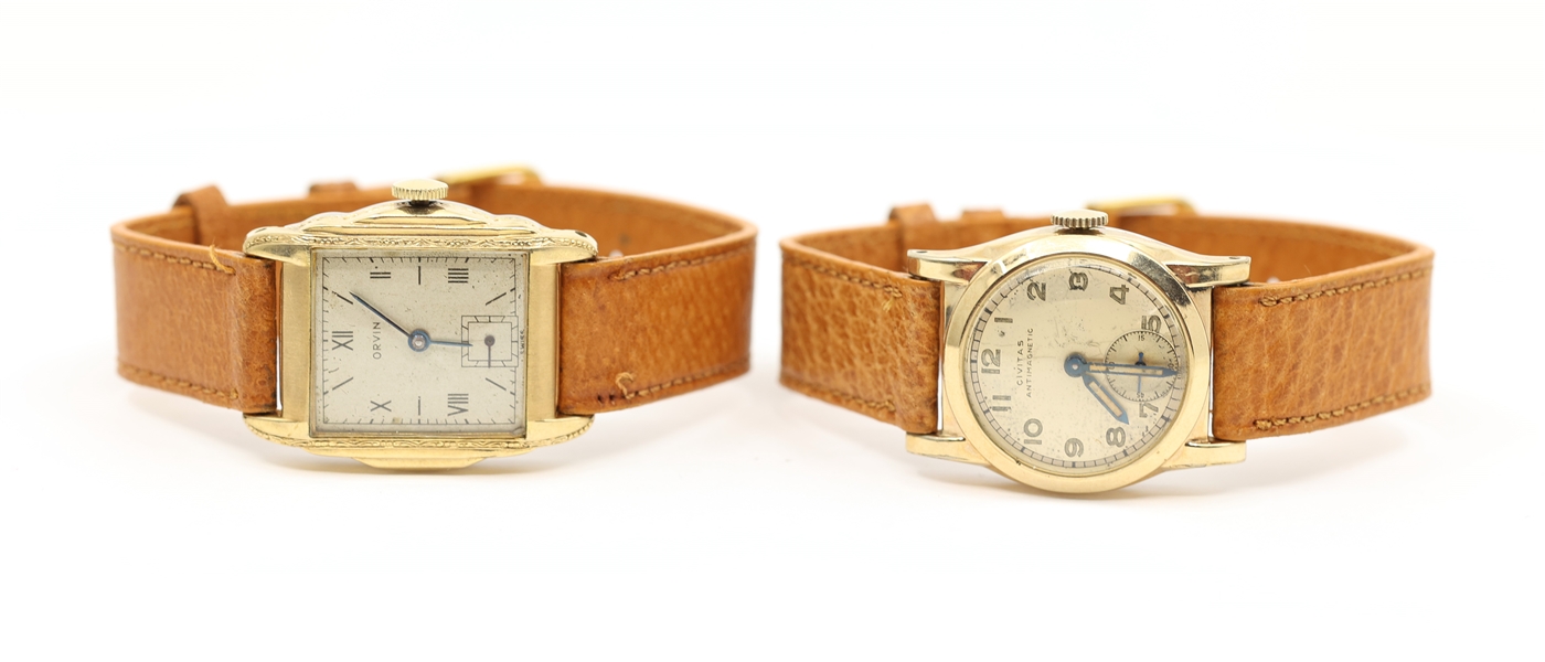 MENS GOLD-FILLED CASE MECHANICAL WRISTWATCHES