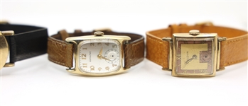 MEN'S GOLD-FILLED CASE MECHANICAL WRISTWATCHES