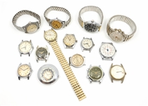 MECHANICAL STEEL CASE WRISTWATCHES FOR PARTS OR REPAIR